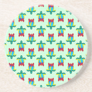 Rasta Island Colours Tribal Turtle Coaster