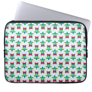 Rasta Island Colours Tribal Turtle Floral Laptop Sleeve