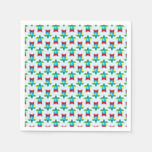 Rasta Island Colours Tribal Turtle Floral Napkin
