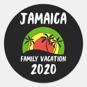Rasta Jamaica Family Vacation 2020 Classic Round Sticker