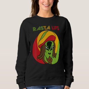 Rasta Life Alien Jamaica Souvenir Reggae Rastafari Sweatshirt