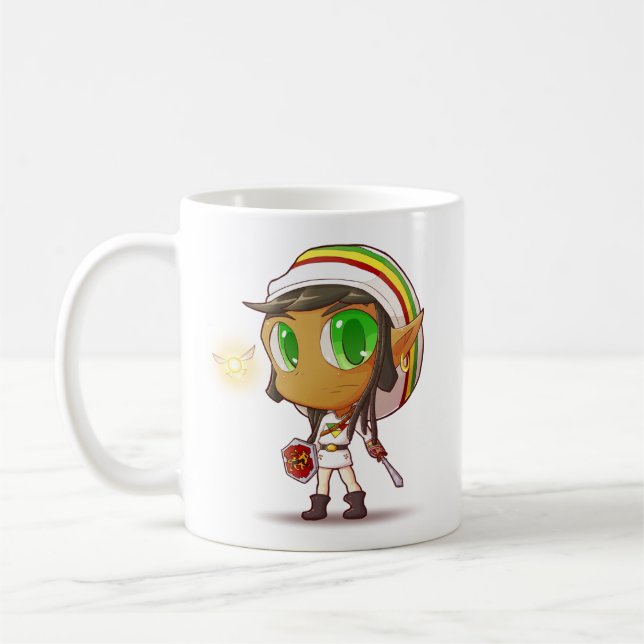 Rasta Link - Legend of Zelda Fan Fiction Apparel Coffee Mug (Left)