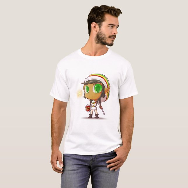 Rasta Link - Legend of Zelda Fan Fiction Apparel T-Shirt (Front Full)