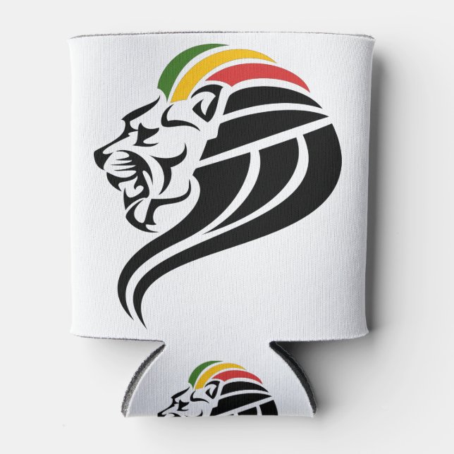 Rasta Lion Can Cooler (Front)
