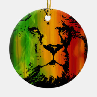 Rasta Lion Ceramic Ornament