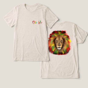 rasta lion head red green yellow Jamaica one love Tri-Blend Shirt