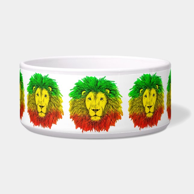 Rasta lion head red yellow green drawing Jamaica  (Front)