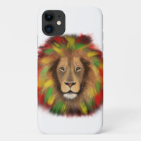 Rasta lion head red yellow green drawing Jamaica