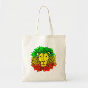 Rasta lion head red yellow green drawing Jamaica  Tote Bag