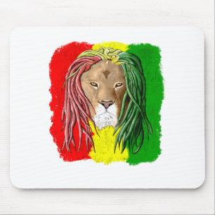 Rasta Lion Jamaican Reggae Flag Mouse Pad