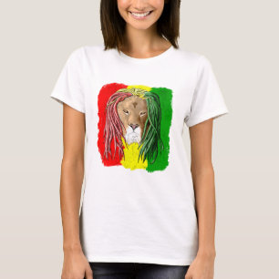 Rasta Lion Jamaican Reggae Flag T-Shirt