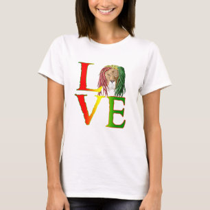 Rasta Lion Jamaican Reggae Love T-Shirt