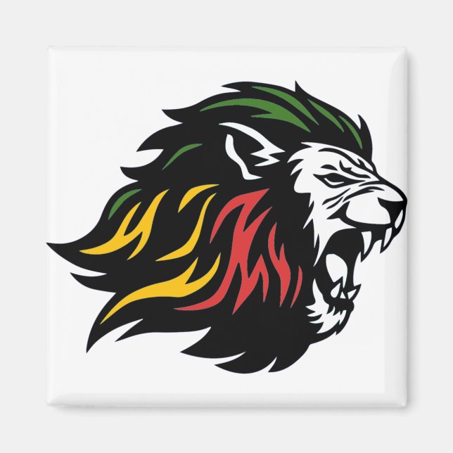 Rasta Lion Magnet (Front)