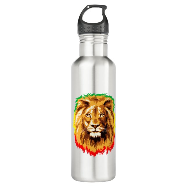 Rasta Lion of Judah 710 Ml Water Bottle (Front)