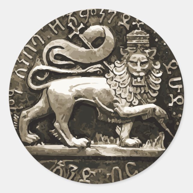 Rasta Lion of Judah Ancient Sticker Design (Front)