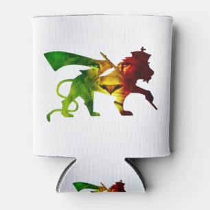 RASTA Lion of Judah Red Gold Green Can Cooler