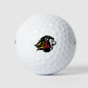 RASTA Lion of Judah Red Gold Green Golf Balls