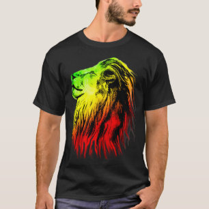 RASTA Lion of Judah Red Gold Green T-Shirt