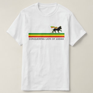 RASTA Lion of Judah Red Gold Green T-Shirt