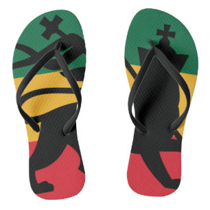 RASTA Lion of Judah Red Gold Green Thongs