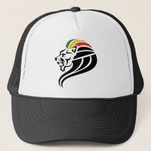 RASTA Lion of Judah Red Gold Green Trucker Hat