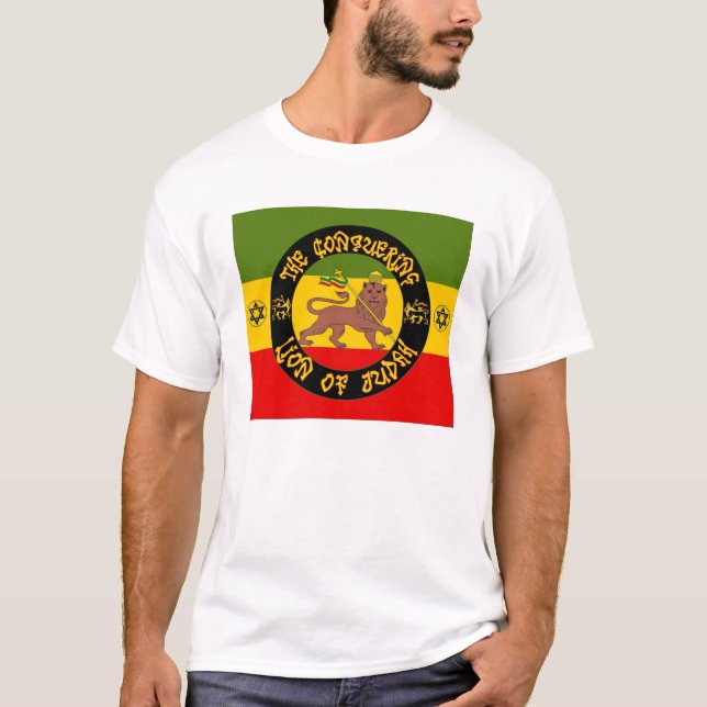 Rasta - Lion Of Judah - Reggae - T. Shirt (Front)