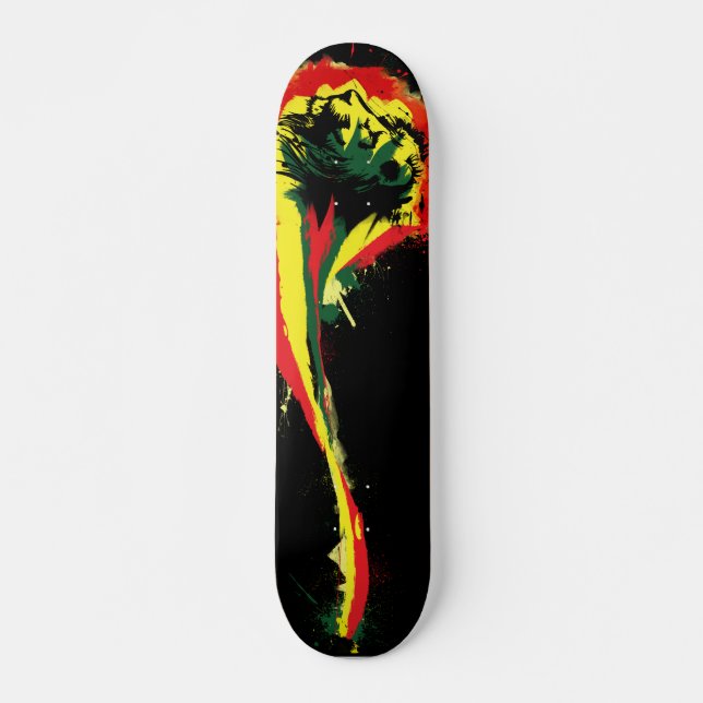 Rasta Lion Skateboard (Front)