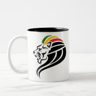 Rasta Lion Two-Tone Coffee Mug