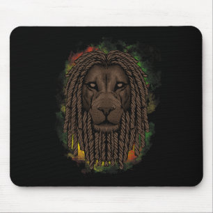 Rasta Lion With Dreads - Show Your Pride And Regga Mouse Pad