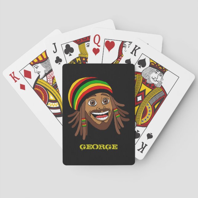Rasta Man Jamaican Playing Cards (Back)