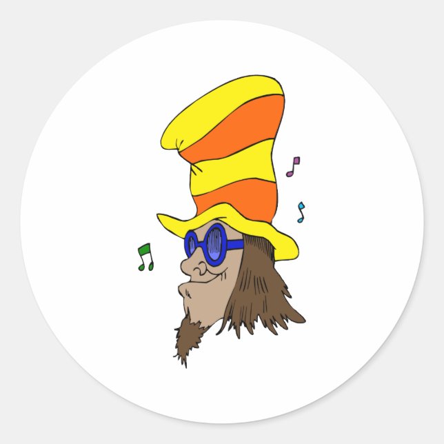 Rasta Mann Classic Round Sticker (Front)