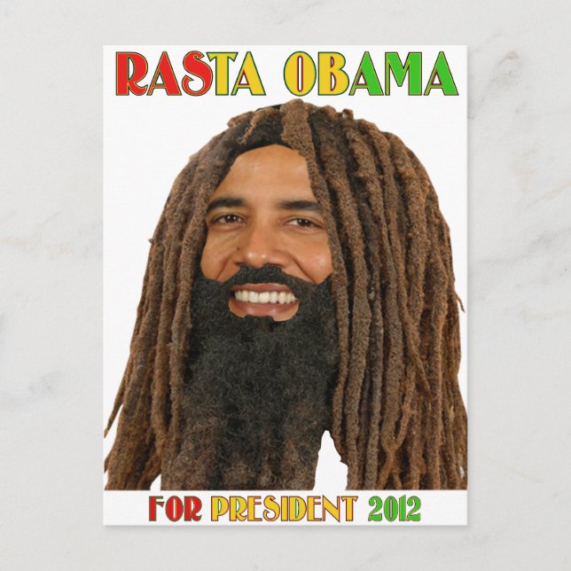 Rasta Obama for President 2012 Postcard (Front)