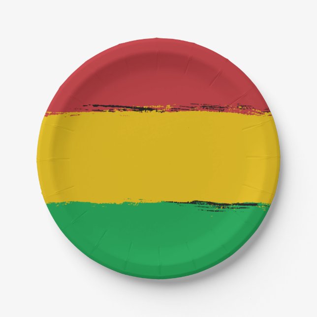 Rasta Paper Plate (Front)