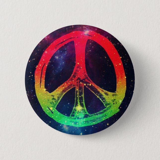 Rasta Peace 6 Cm Round Badge (Front)