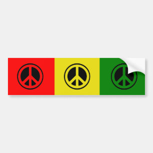 Rasta Peace Bumper Sticker