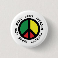 Rasta Peace Sign Peace Love Music Freedom Unity