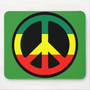 Rasta Peace Symbol Mouse Pad