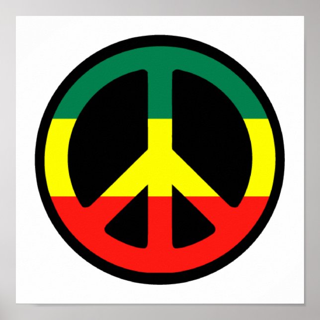 Rasta Peace Symbol Poster (Front)