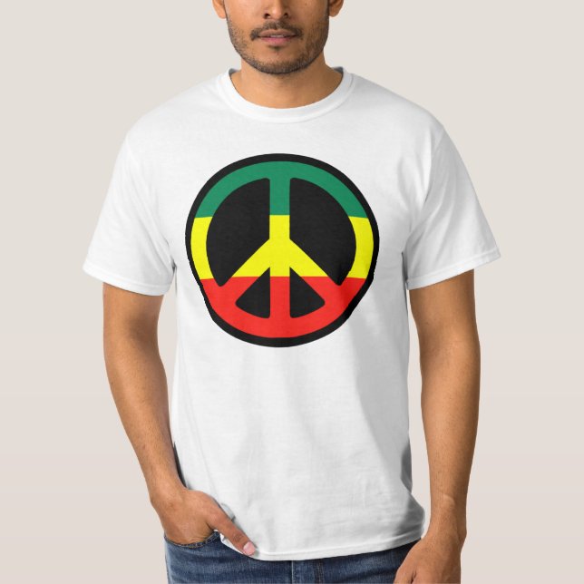 Rasta Peace Symbol T-Shirt (Front)