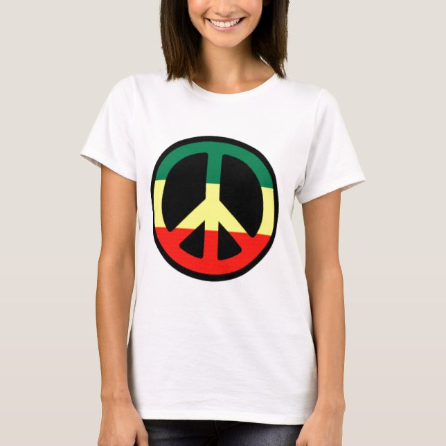 Rasta peace symbol T-Shirt (Front)