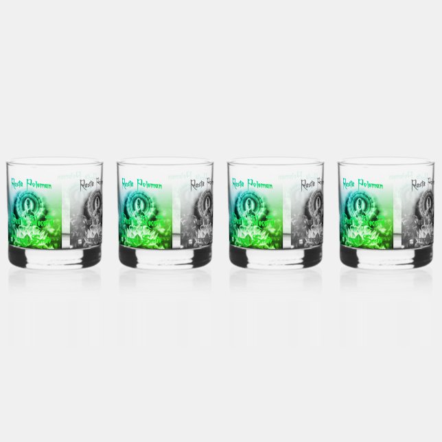 Rasta Poleman Sound Whiskey Glass (Front)