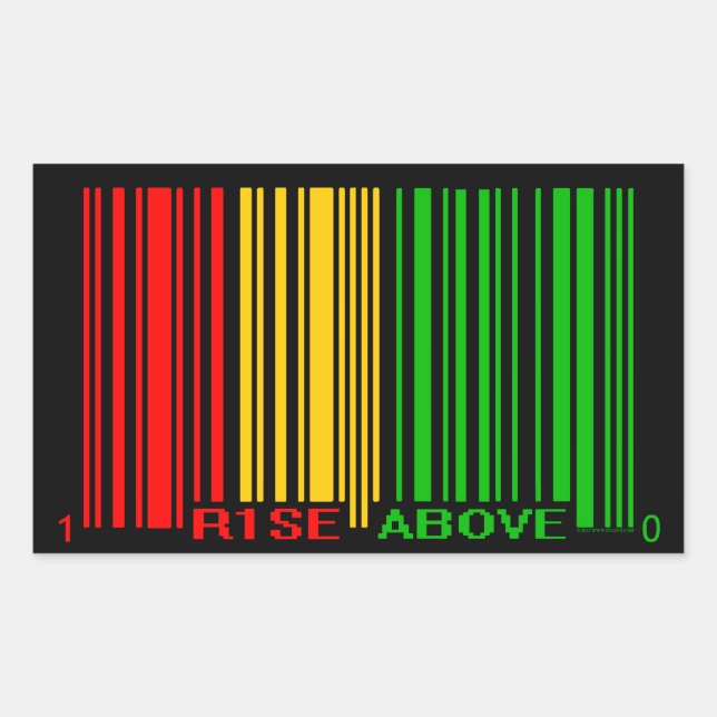RASTA RECTANGULAR STICKER (Front)