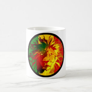 rasta reggae lion flag coffee mug