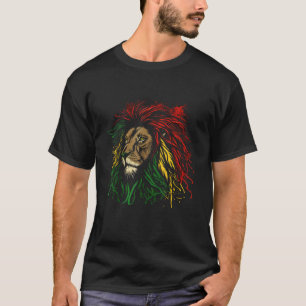 Rasta Reggae Lion Of Judah Jamaican Roots Rastafar T-Shirt