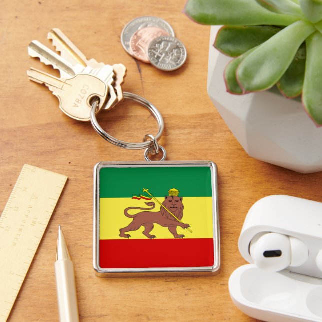 Rasta Reggae Lion of Judah Key Ring (Desk)