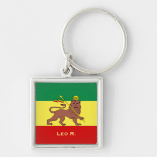 Rasta Reggae Lion of Judah Key Ring