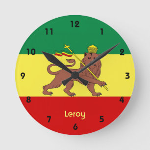 Rasta Reggae Lion of Judah Wall Clock