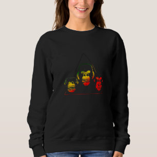 Rasta Reggae Monkey Jamaica Rastafari Roots Hippie Sweatshirt