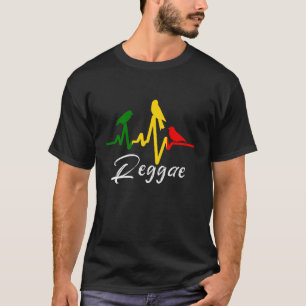 Rasta Reggae Music Heartbeat Rastafari Roots Jamai T-Shirt