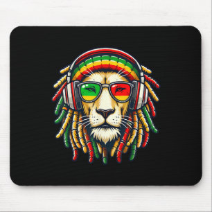 Rasta Reggae Music Lion Jamaica Mouse Pad